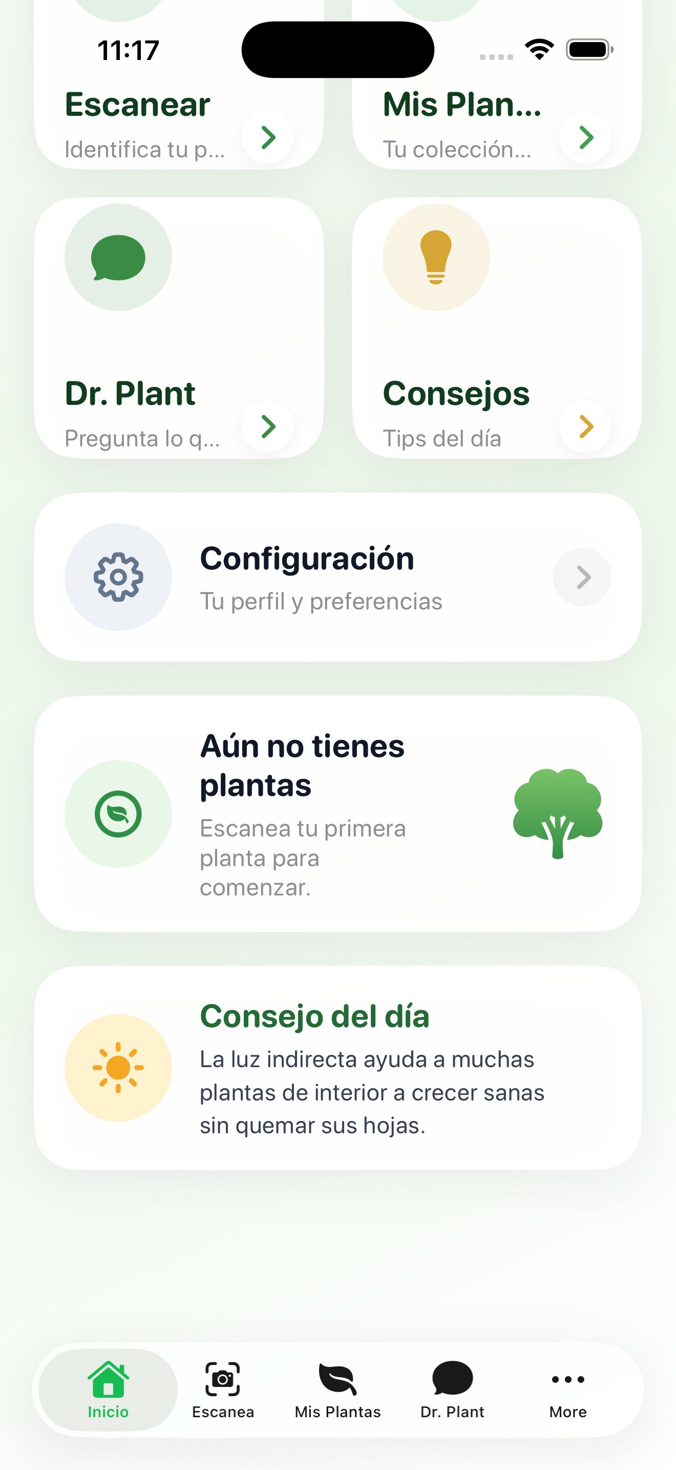 Segunda pantalla de Doctor Plants