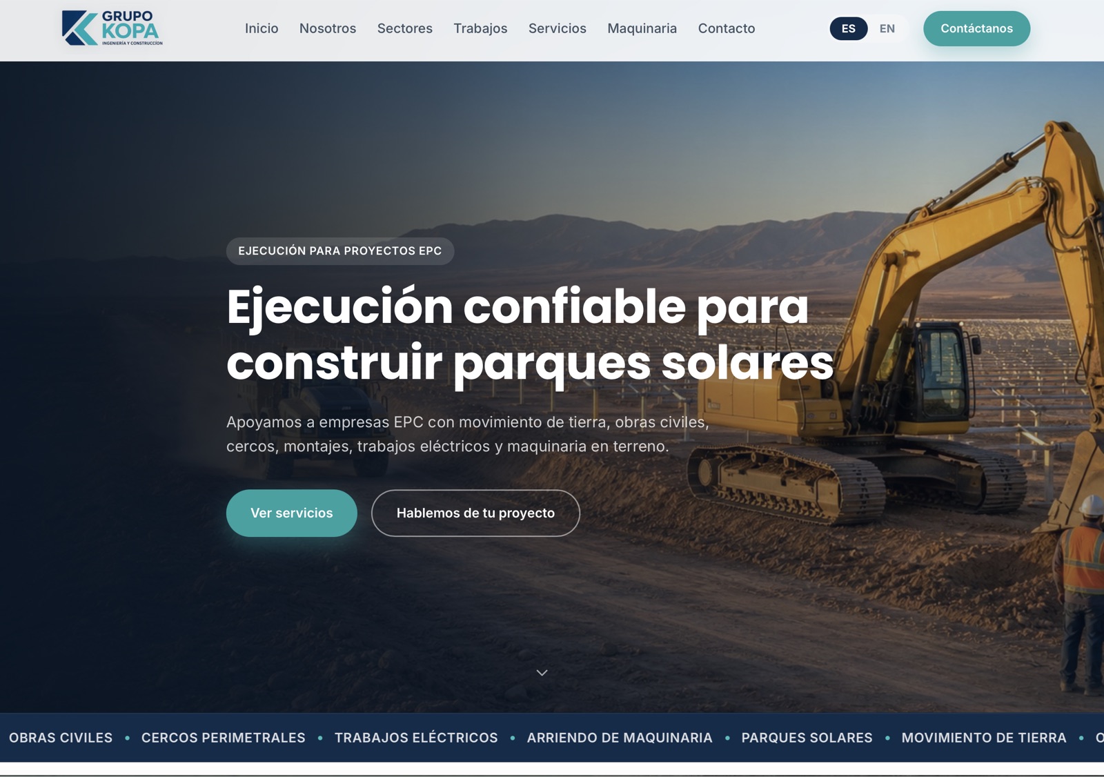 Página de inicio de Grupo Kopa